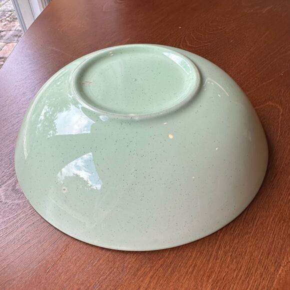 Vintage Speckled Pottery Serving Bowl 9" - Picture 5 of 8